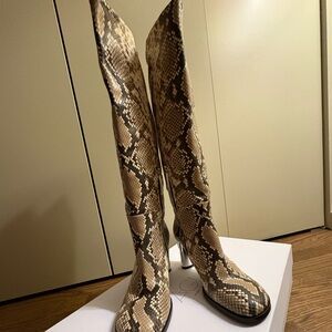 AGL Snakeskin Heeled Boots